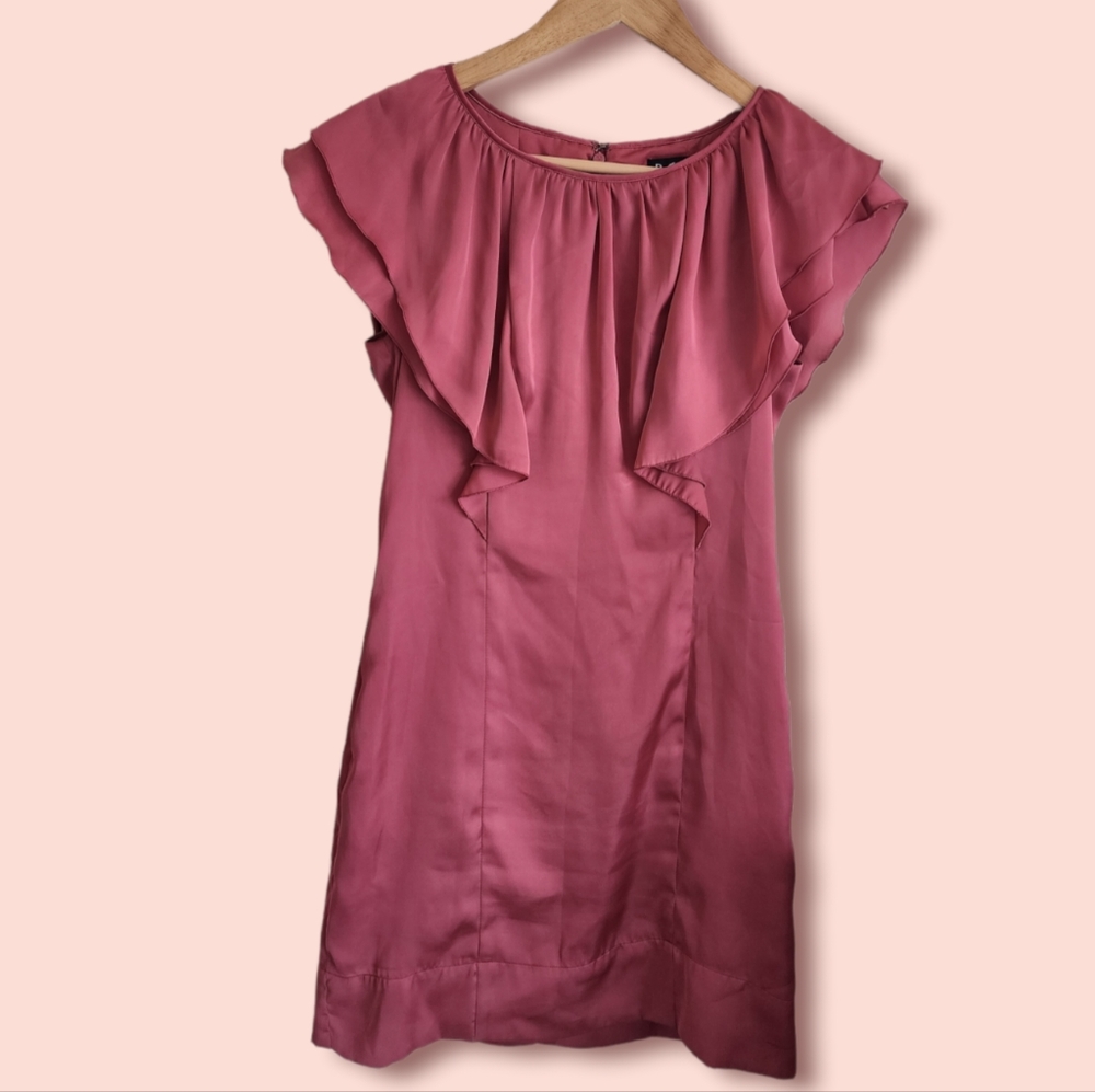 BCBG Paris Pink Flutter Sleeve Dress Size 2
